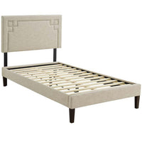 Ruby Twin Platform Bed with Squared Tapered Legs - living-essentials