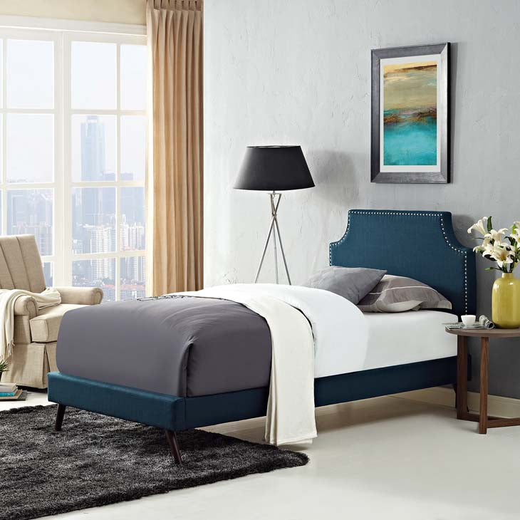 Conner Twin Platform Bed with Round Splayed Legs - living-essentials