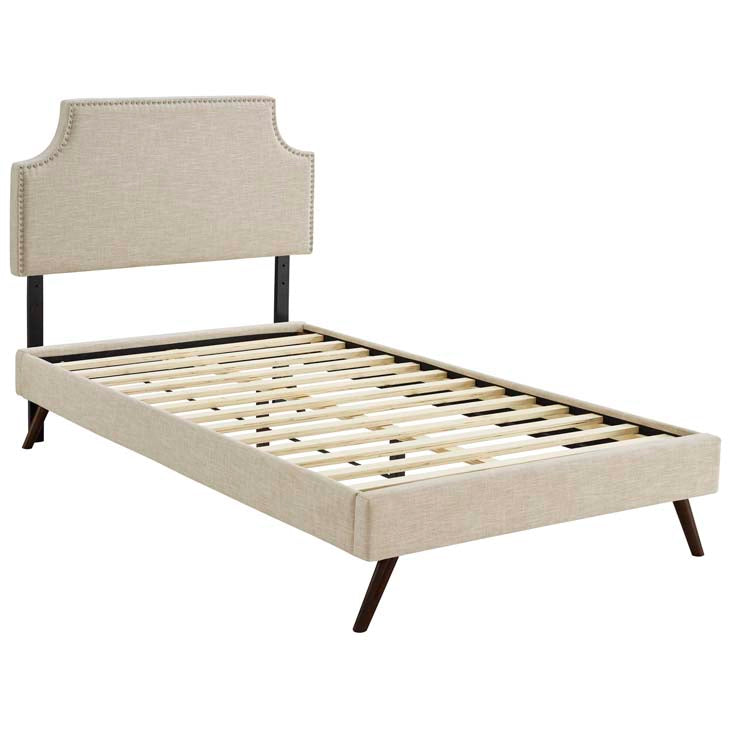 Conner Twin Platform Bed with Round Splayed Legs - living-essentials