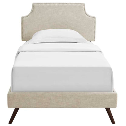 Conner Twin Platform Bed with Round Splayed Legs - living-essentials