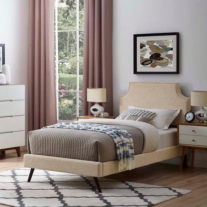 Conner Twin Platform Bed with Round Splayed Legs - living-essentials
