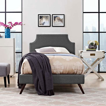 Conner Twin Platform Bed with Round Splayed Legs - living-essentials