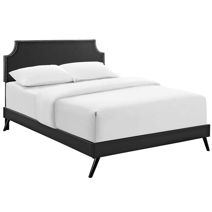 Conner Full Platform Bed With Round Splayed Legs - living-essentials