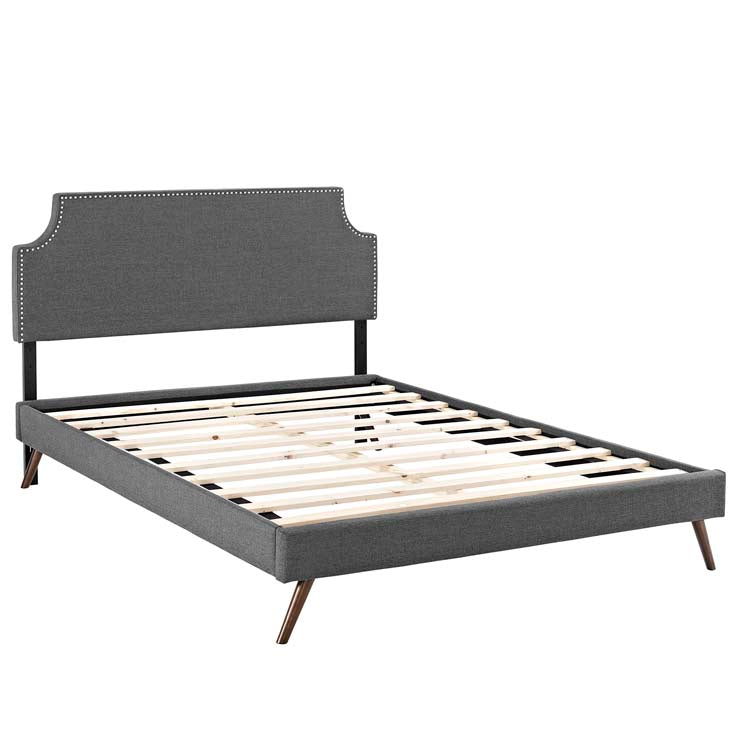 Conner Full Platform Bed with Round Splayed Legs - living-essentials