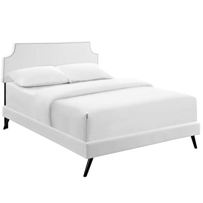 Conner Queen Platform Bed with Round Splayed Legs - living-essentials