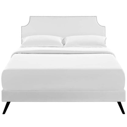 Conner Queen Platform Bed with Round Splayed Legs - living-essentials