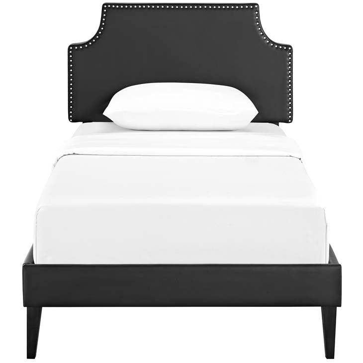 Conner Twin Platform Bed with Squared Tapered Legs - living-essentials