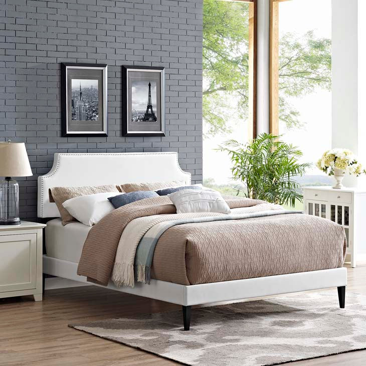 Conner Queen Platform Bed with Squared Tapered Legs – EMFURN