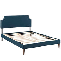 Conner Queen Platform Bed with Round Splayed Legs - living-essentials