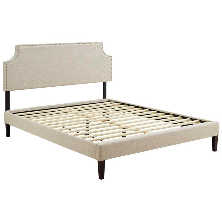 Conner King Platform Bed with Squared Tapered Legs - living-essentials