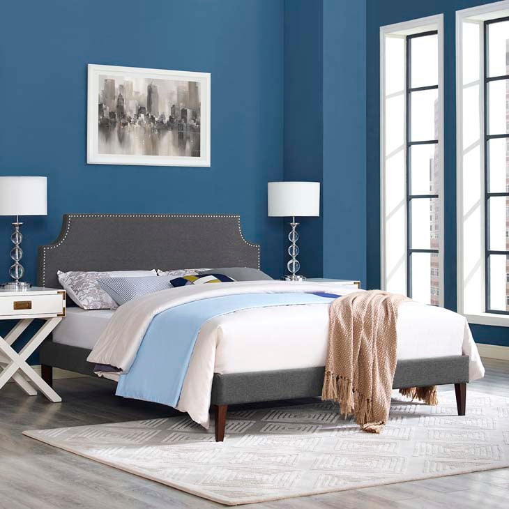 Conner King Platform Bed with Squared Tapered Legs - living-essentials