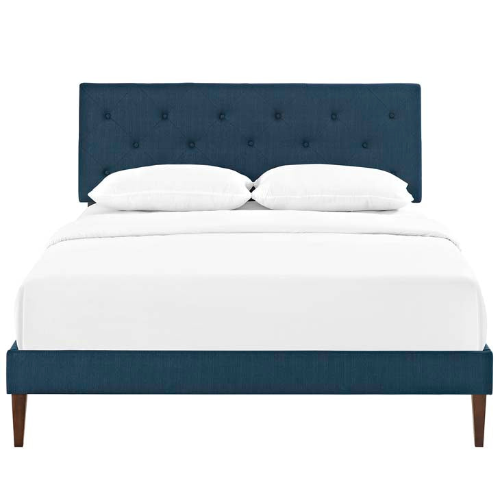 Tamia Queen Platform Bed with Squared Tapered Legs - living-essentials