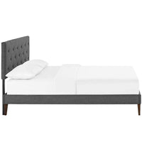 Tamia Queen Platform Bed with Squared Tapered Legs - living-essentials