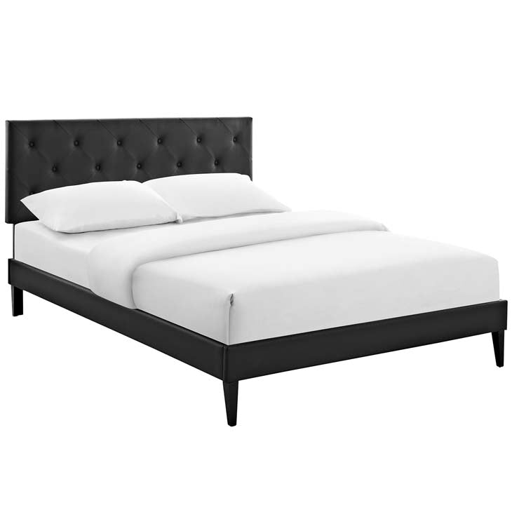 Tamia King Platform Bed With Squared Tapered Legs - living-essentials