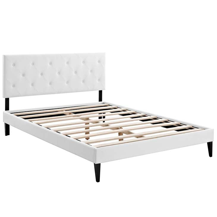 Tamia King Platform Bed With Squared Tapered Legs - living-essentials