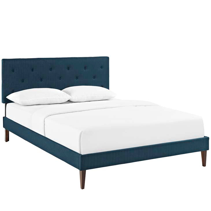 Tamia King Platform Bed With Squared Tapered Legs - living-essentials