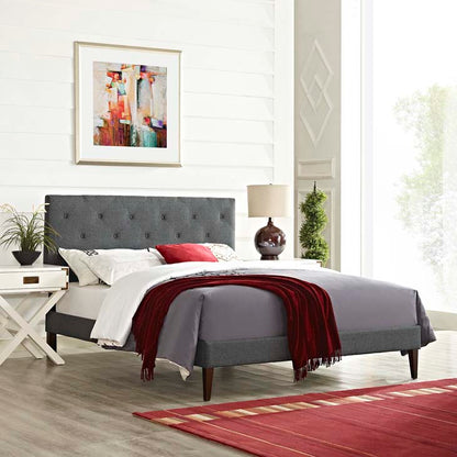 Tamia King Platform Bed With Squared Tapered Legs - living-essentials