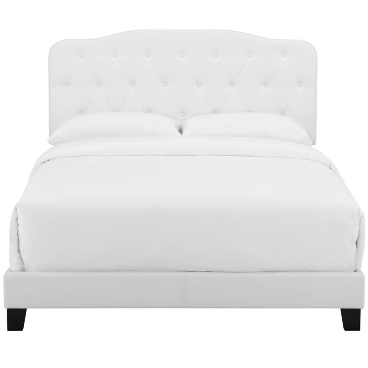 Alicia Twin Faux Leather Bed - living-essentials