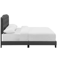 Amelia Queen Faux Leather Bed - living-essentials