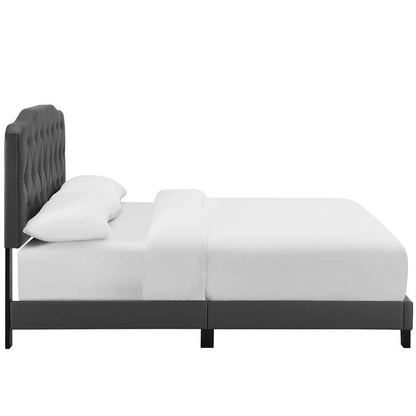 Amelia Queen Faux Leather Bed - living-essentials