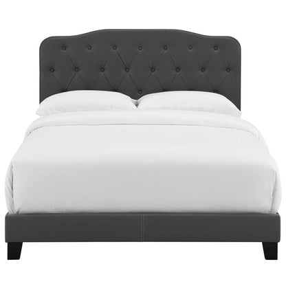 Amelia Queen Faux Leather Bed - living-essentials