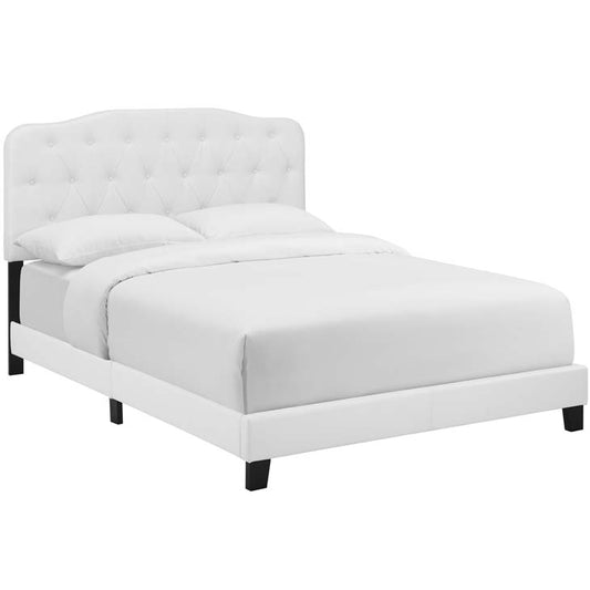 Amelia Queen Faux Leather Bed - living-essentials
