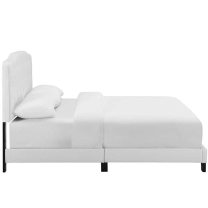 Amelia Queen Faux Leather Bed - living-essentials