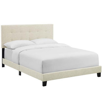 Amira Queen Upholstered Fabric Bed - living-essentials