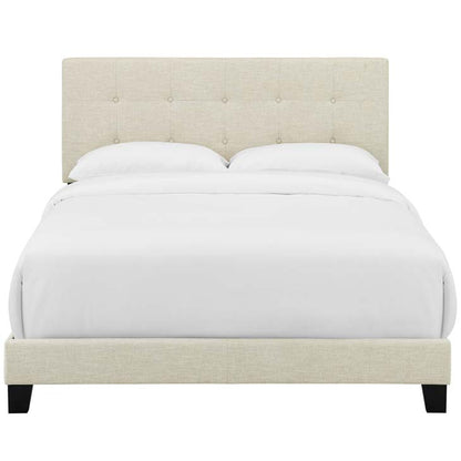 Amira Queen Upholstered Fabric Bed - living-essentials
