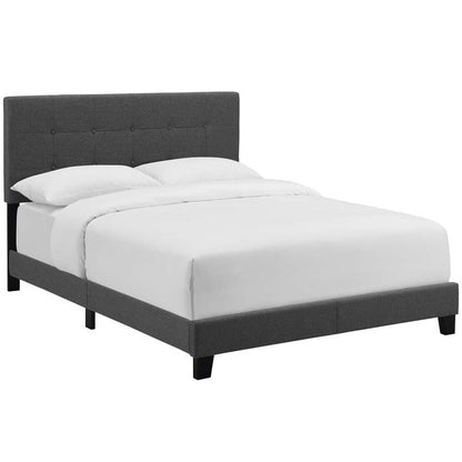 Amira Queen Upholstered Fabric Bed - living-essentials