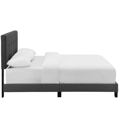 Amira Queen Upholstered Fabric Bed - living-essentials