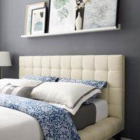 Judah Queen Biscuit Tufted Upholstered Fabric Platform Bed - living-essentials