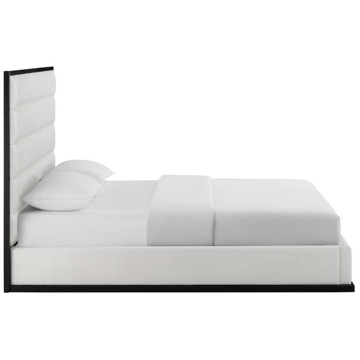 Ironton Queen Faux Leather Platform Bed - living-essentials