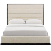 Ironton Queen Upholstered Linen Fabric Platform Bed - living-essentials