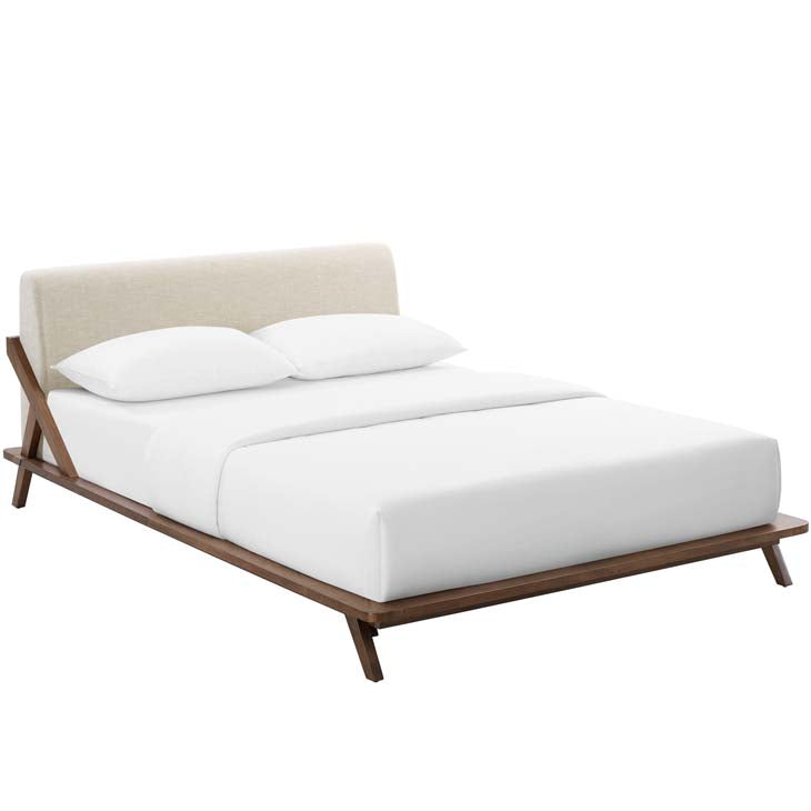 Luella Queen Upholstered Fabric Platform Bed - living-essentials