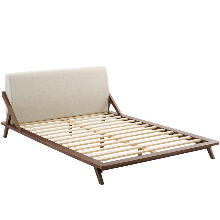 Luella Queen Upholstered Fabric Platform Bed - living-essentials