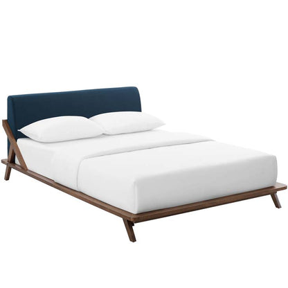 Luella Queen Upholstered Fabric Platform Bed - living-essentials