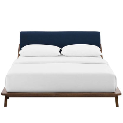 Luella Queen Upholstered Fabric Platform Bed - living-essentials