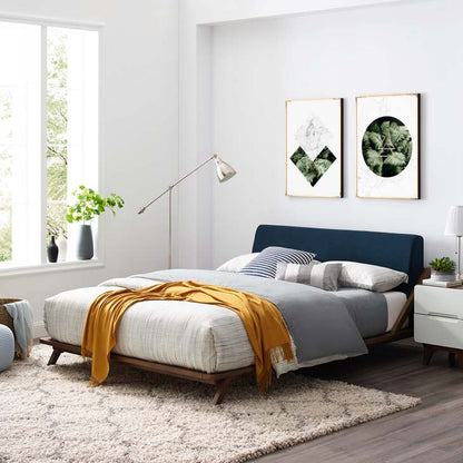 Luella Queen Upholstered Fabric Platform Bed - living-essentials