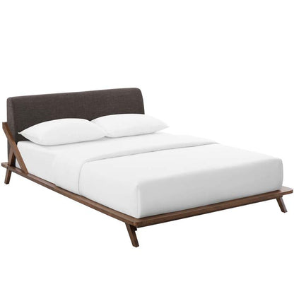 Luella Queen Upholstered Fabric Platform Bed - living-essentials