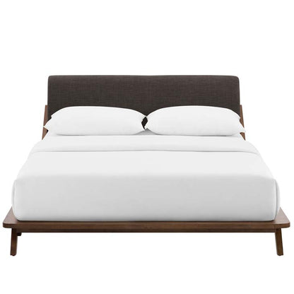 Luella Queen Upholstered Fabric Platform Bed - living-essentials