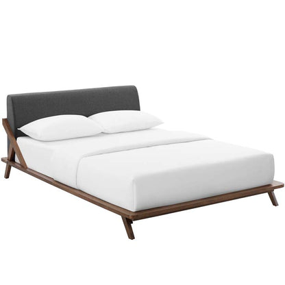 Luella Queen Upholstered Fabric Platform Bed - living-essentials