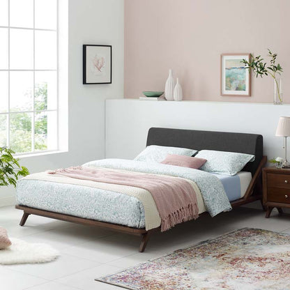 Luella Queen Upholstered Fabric Platform Bed - living-essentials