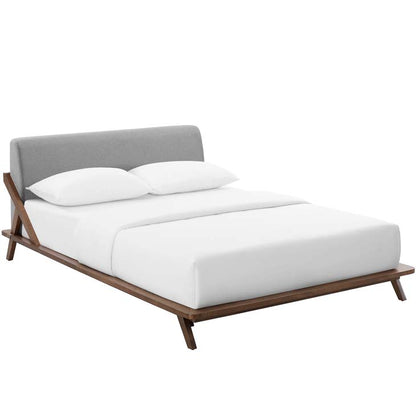 Luella Queen Upholstered Fabric Platform Bed - living-essentials