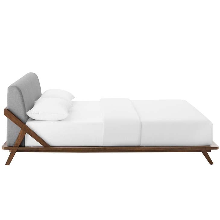 Luella Queen Upholstered Fabric Platform Bed - living-essentials