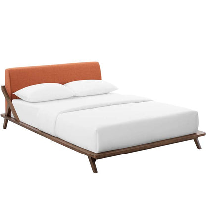 Luella Queen Upholstered Fabric Platform Bed - living-essentials