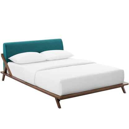 Luella Queen Upholstered Fabric Platform Bed - living-essentials
