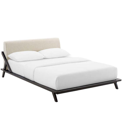 Luella Queen Upholstered Fabric Platform Bed - living-essentials