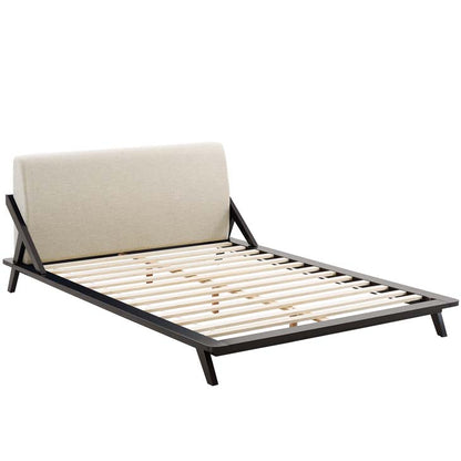 Luella Queen Upholstered Fabric Platform Bed - living-essentials