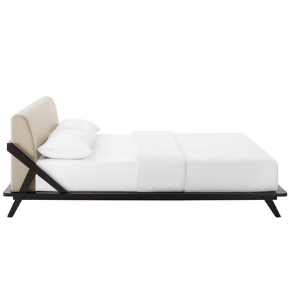 Luella Queen Upholstered Fabric Platform Bed - living-essentials